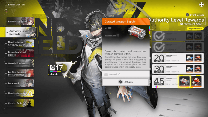 Reach Authority Level 45