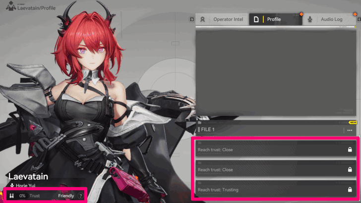 Arknights: Endfield Trust Profile Data