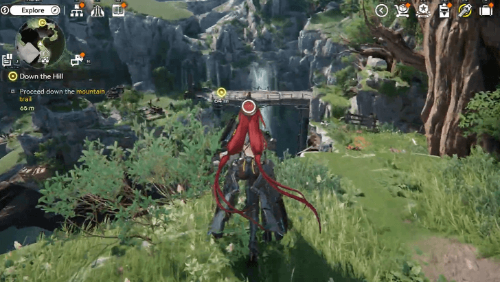 Proceed Down the Mountain Trail