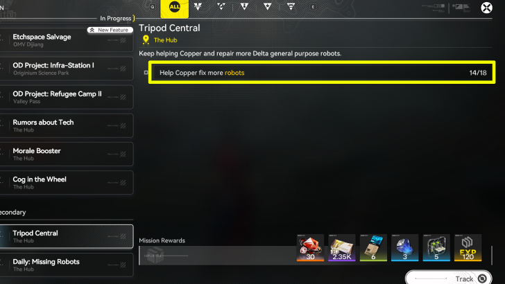 Progress Tripod Central During this Quest