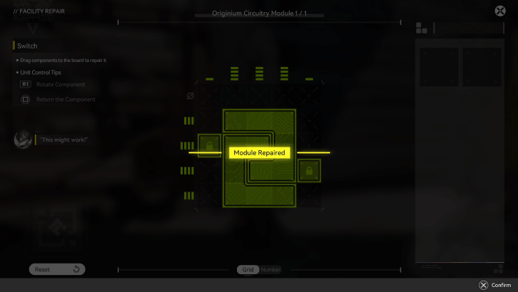 Originium Repair Module Repaired