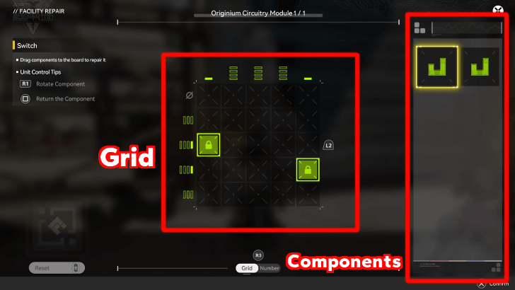 Originium Repair Module Screen