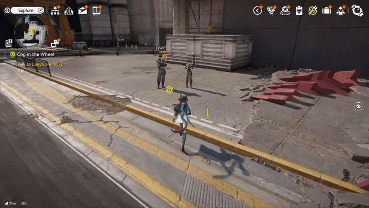 Talk to Laeya and Lykor