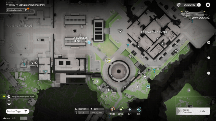 Southwest of the Research Center