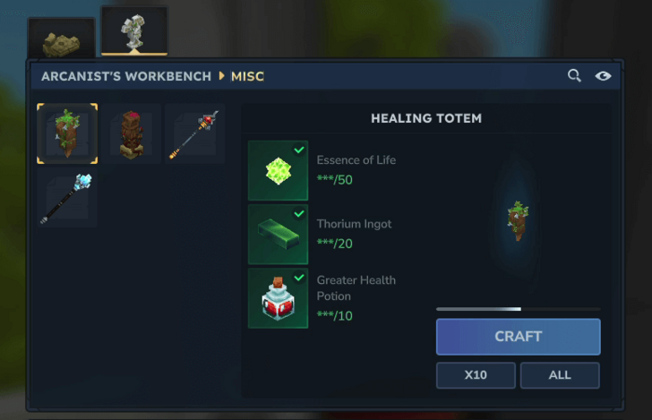 Healing Totem Recipe