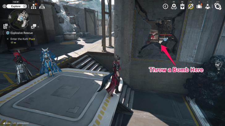 Throw a Bomb Through the Hole in the Wall