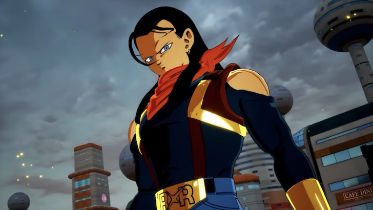 Android 17 standing and looking down