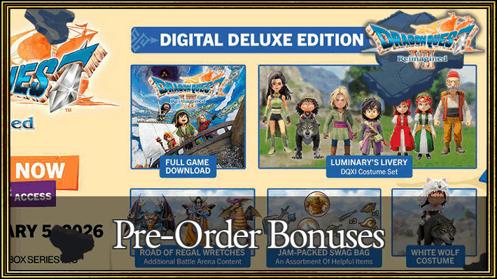 Pre Order Bonuses