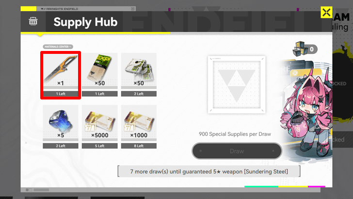 Sundering Steel Pre-Draw