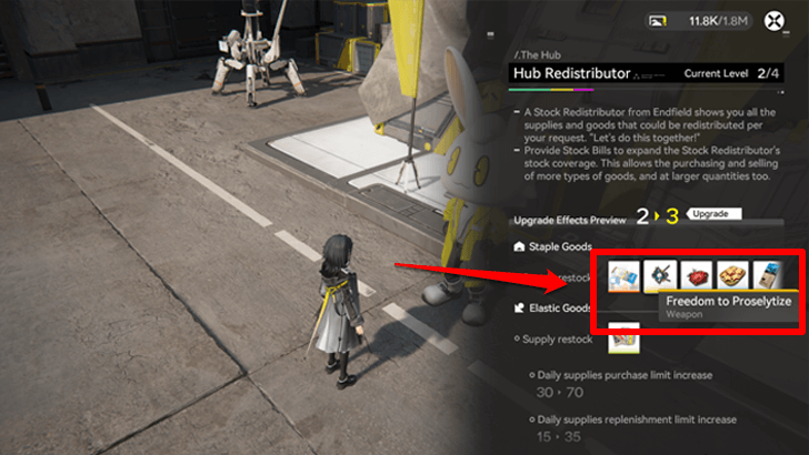 New Weapons Per Redistributor Level