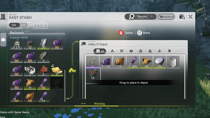 Put in Depot Stashes