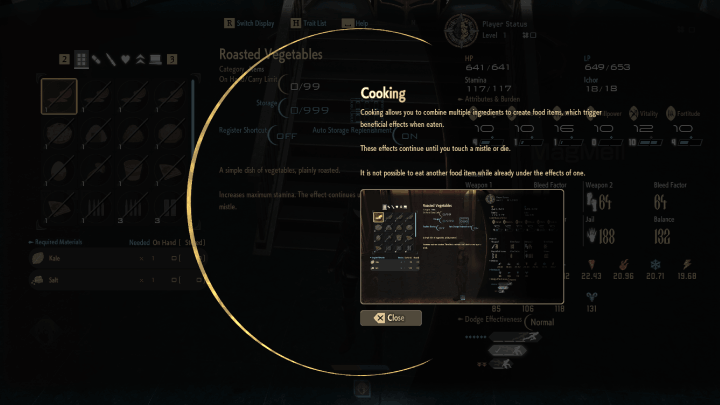 Code Vein 2 - Cooking