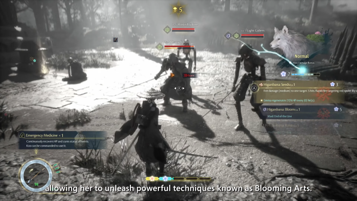 Beast of Reincarnation combat three golems Emma