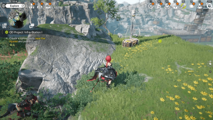 Create a Zipline Route Near the Injured