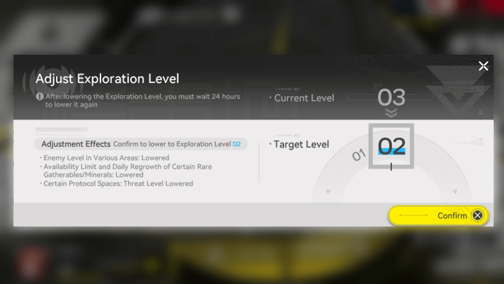 Exploration Level Affects Materials