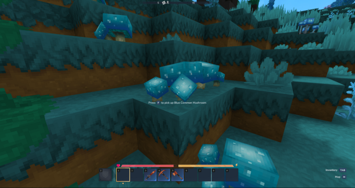 Blue Common Mushroom