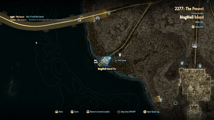 MagMell Island Pier Map