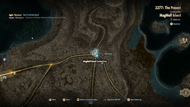 MagMell Island Central Area Map