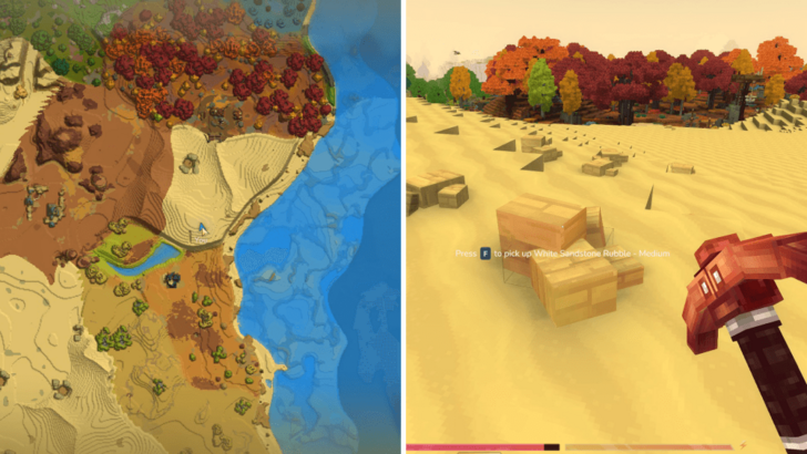 White Sandstone Rubble at the Desert