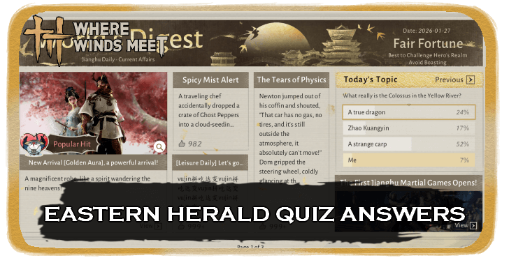 WWM - Eastern Herald Quiz Answers.