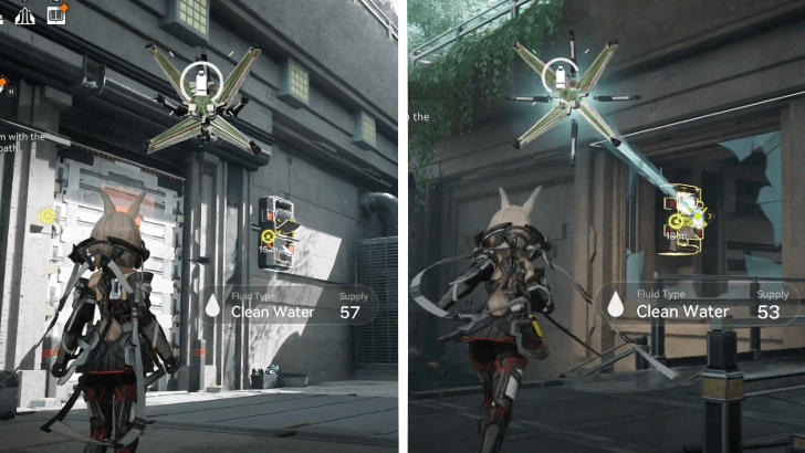 Shoot the Mechanism with the Jet Drone to Open a Path