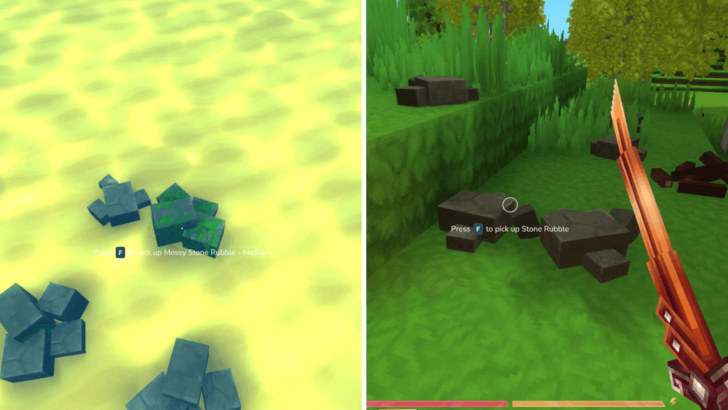 Picked Up Stone Rubble