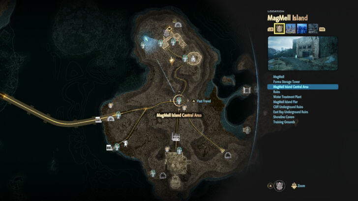 Mistle Fast Travel Menu