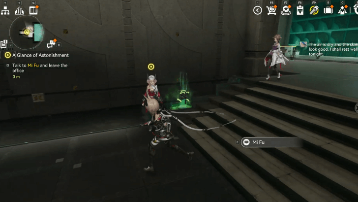 Talk to Mi Fu and Leave the Office