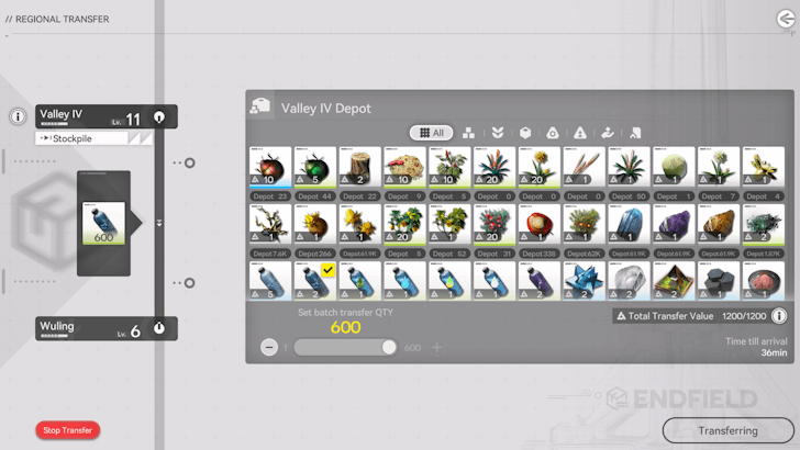 Regional Transfer Valley IV to Wuling