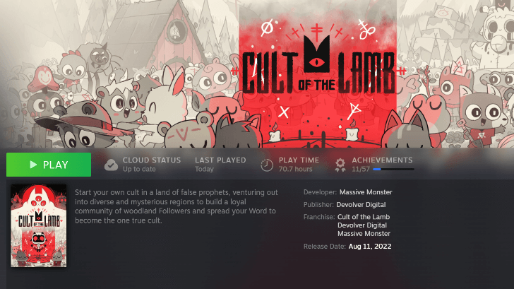 Cult of the Lamb Steam