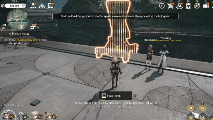 Place Fluid Supply Unit at the Designated Spot