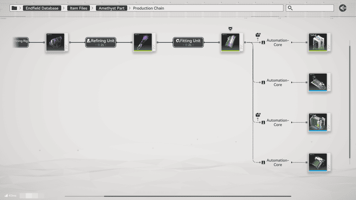 Arknights Endfield Amethyst Parts Production End