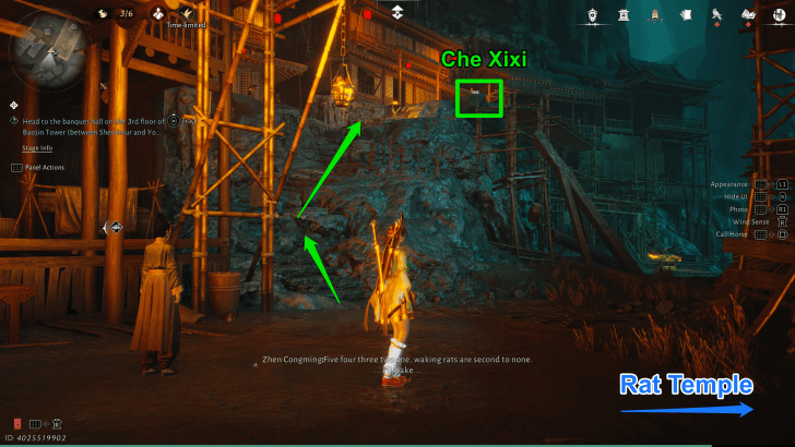 Find Che Xixi on Top of Staircase