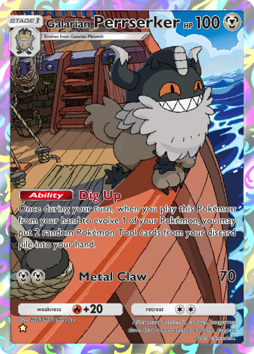 Pokemon TCG Pocket - B2 177 Galarian Perrserker