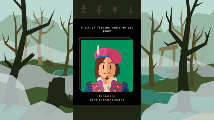 Reigns: The Witcher Gameplay Dandelion Card