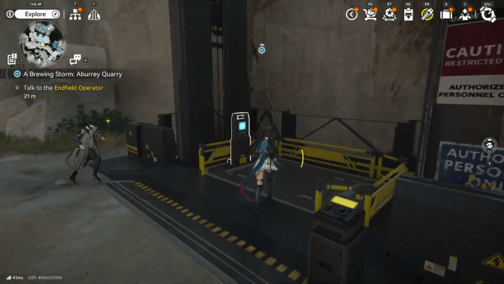 Endfield - Go towards the Elevator