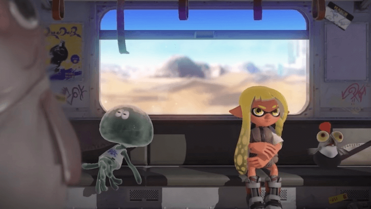 An inkling inside a train