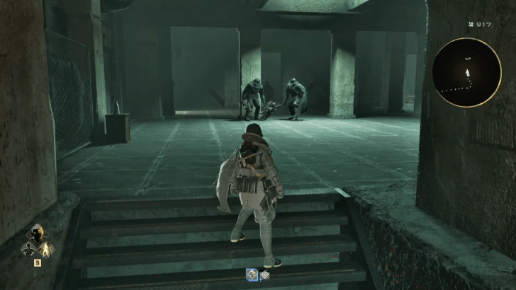 Defeat the enemies in the hallway