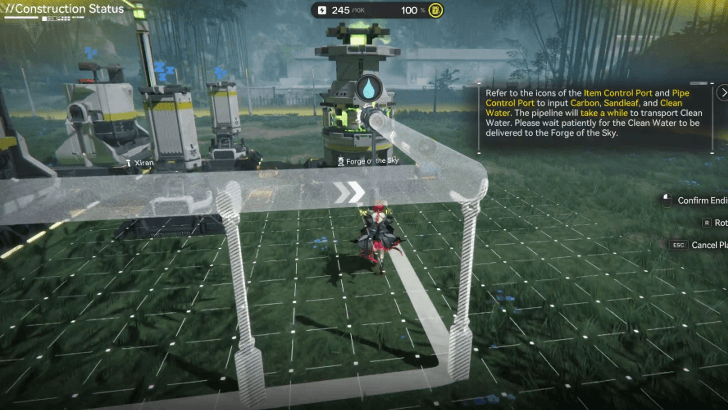 Connect the Fluid Pump to the Second Forge of the Sky