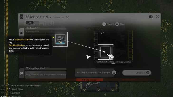 View the Forge of the Sky Control Panel