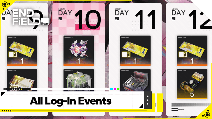 Arknights Endfield All Login Events and Schedule