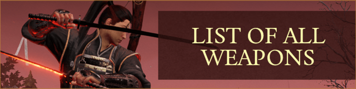 List of All Weapons