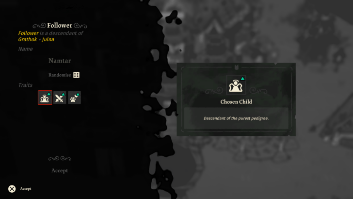 Hatch a Follower with the Chosen Child Trait