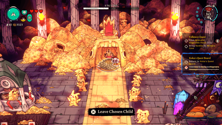Place the Chosen Child on the Throne in Midas