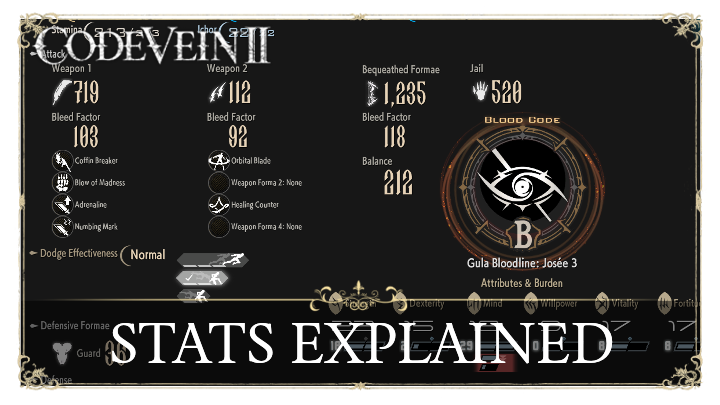 Code Vein 2 Stats Explained