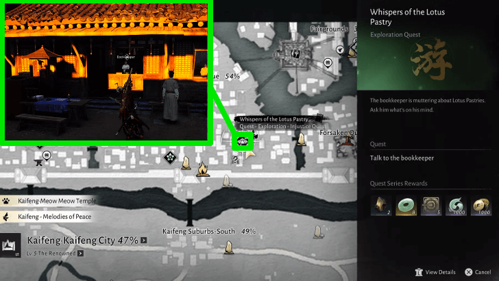 Whispers of the Lotus Pastry Map Location