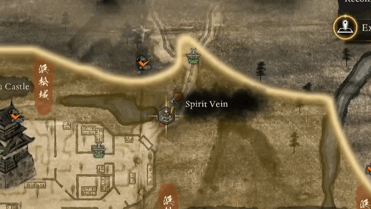 Nioh 3 - Spirit Veins Marked on the Map