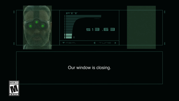 Sam Fischer on a Codec Call Rainbow Six Trailer