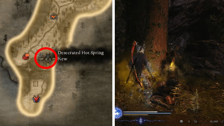 Nioh 3 Desecrated Hot Spring Location