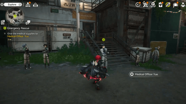 Give the Medical Supplies to Medical Officer Yue